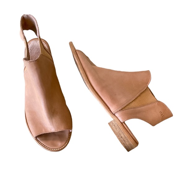 Musse & Cloud Ciara Tan Leather Open Toe Sandals - 7 / 7.5 - Picture 4 of 16